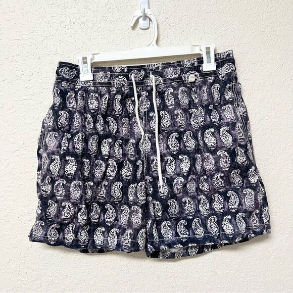 Polo Ralph Lauren Swim Trunks Mens Size M Purple Paisley Mesh Lined